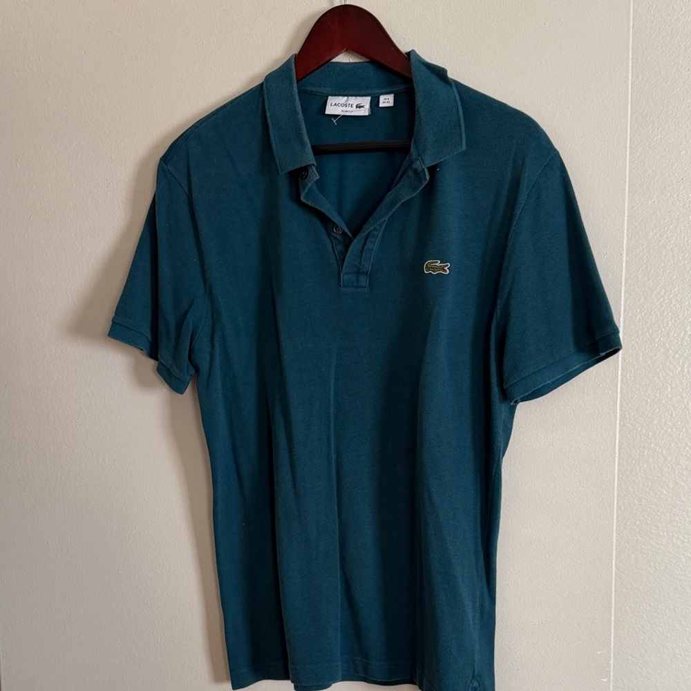 Lacoste Men's Teal Polo Shirt